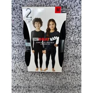 32 Degrees Heat Kids Thermal Set Black Medium 8/10 Long Sleeve & Leggings
